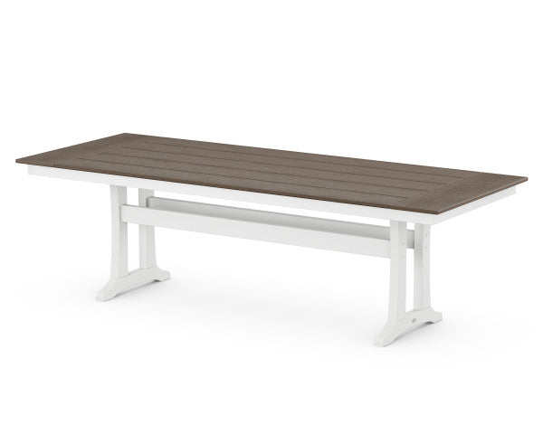 Farmhouse Trestle 38" x 96" Dining Table | Natural Finish - Retreat Home Furniture