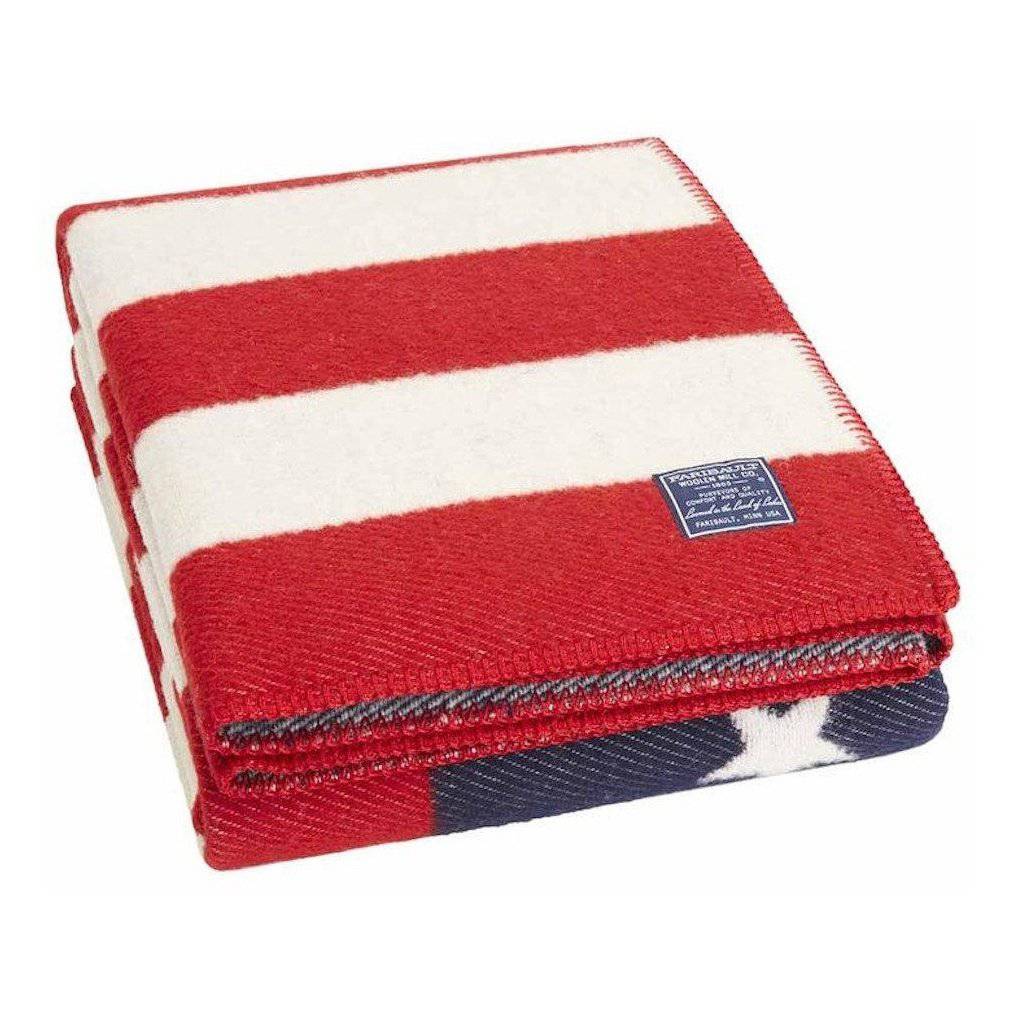 American Flag Wool Throw