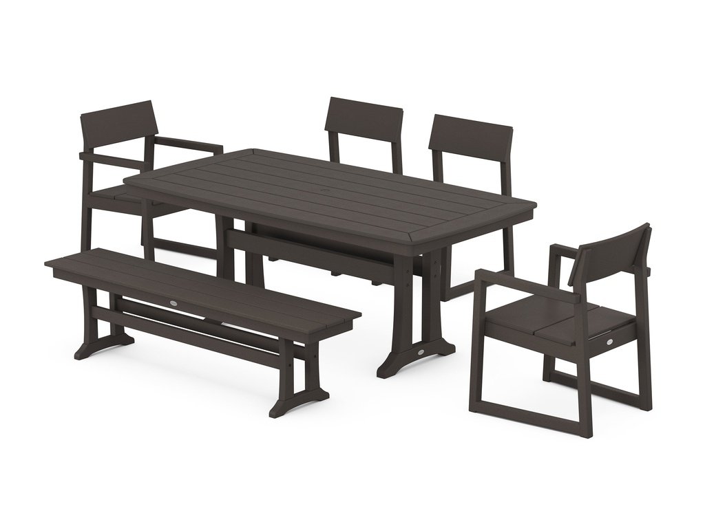 EDGE 6-Piece Dining Set with Trestle Legs Photo