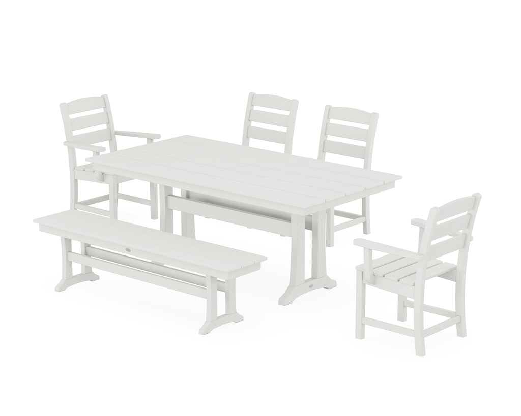 Lakeside 6-Piece Farmhouse Dining Set With Trestle Legs Photo