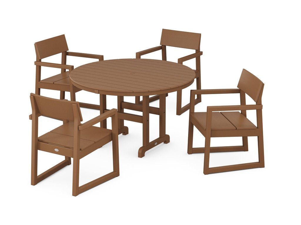 EDGE 5-Piece Round Farmhouse Dining Set Photo