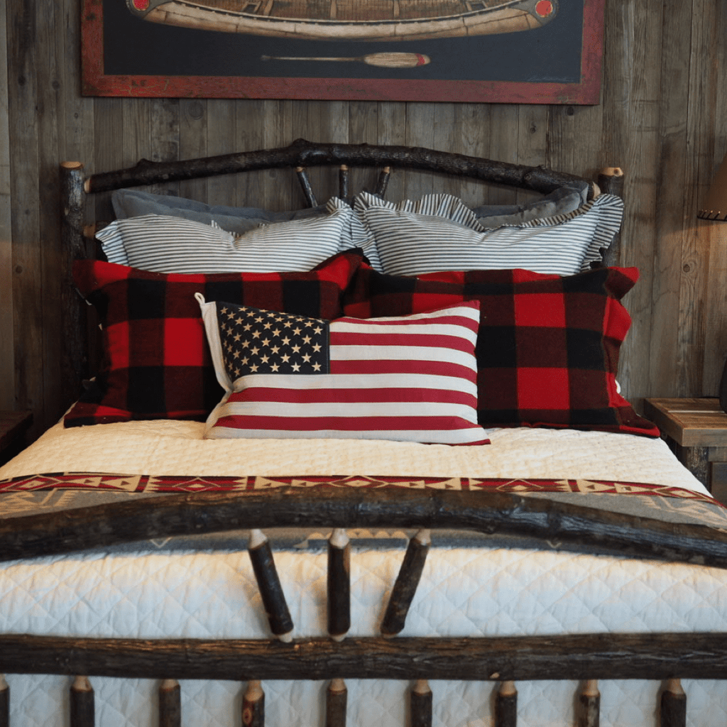 Hickory Wagon Wheel Headboard