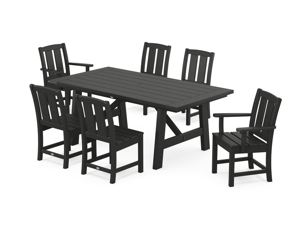 Mission 7-Piece Rustic Farmhouse Dining Set Photo