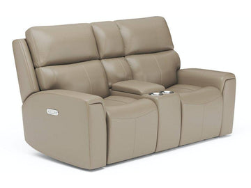 Jarvis Power Reclining Loveseat with Console and Power Headrests