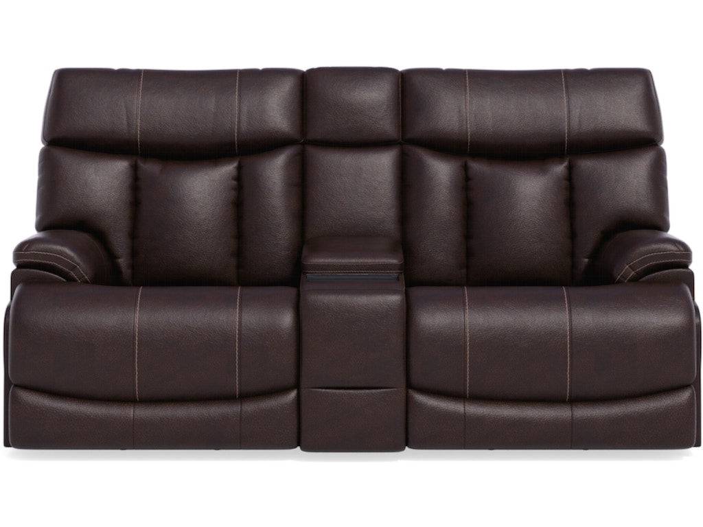 Clive Power Reclining Loveseat with Console and Power Headrests and Lumbar 1595-64PH