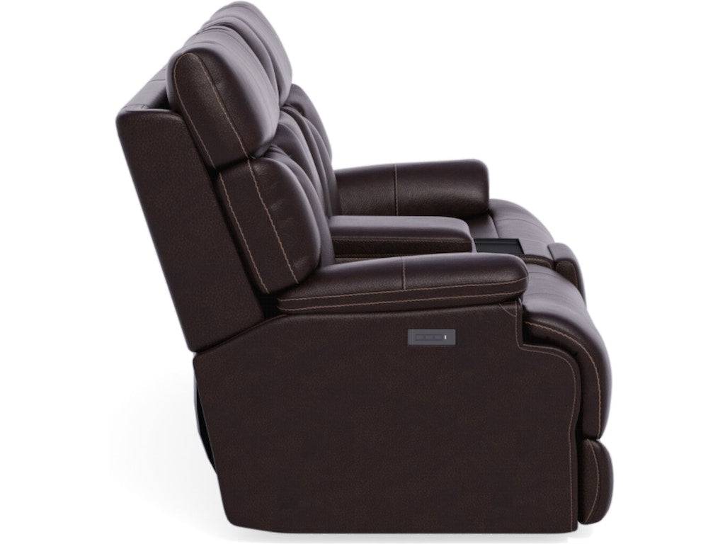 Clive Power Reclining Loveseat with Console and Power Headrests and Lumbar 1595-64PH