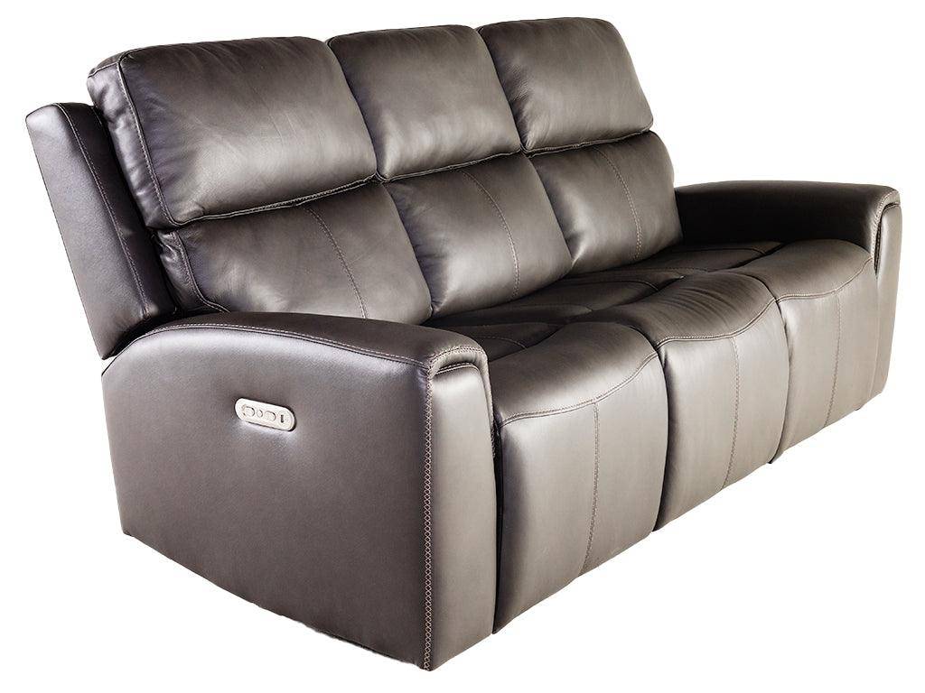 Jarvis Leather Reclining Sofa with Power Headrests - Retreat Home Furniture