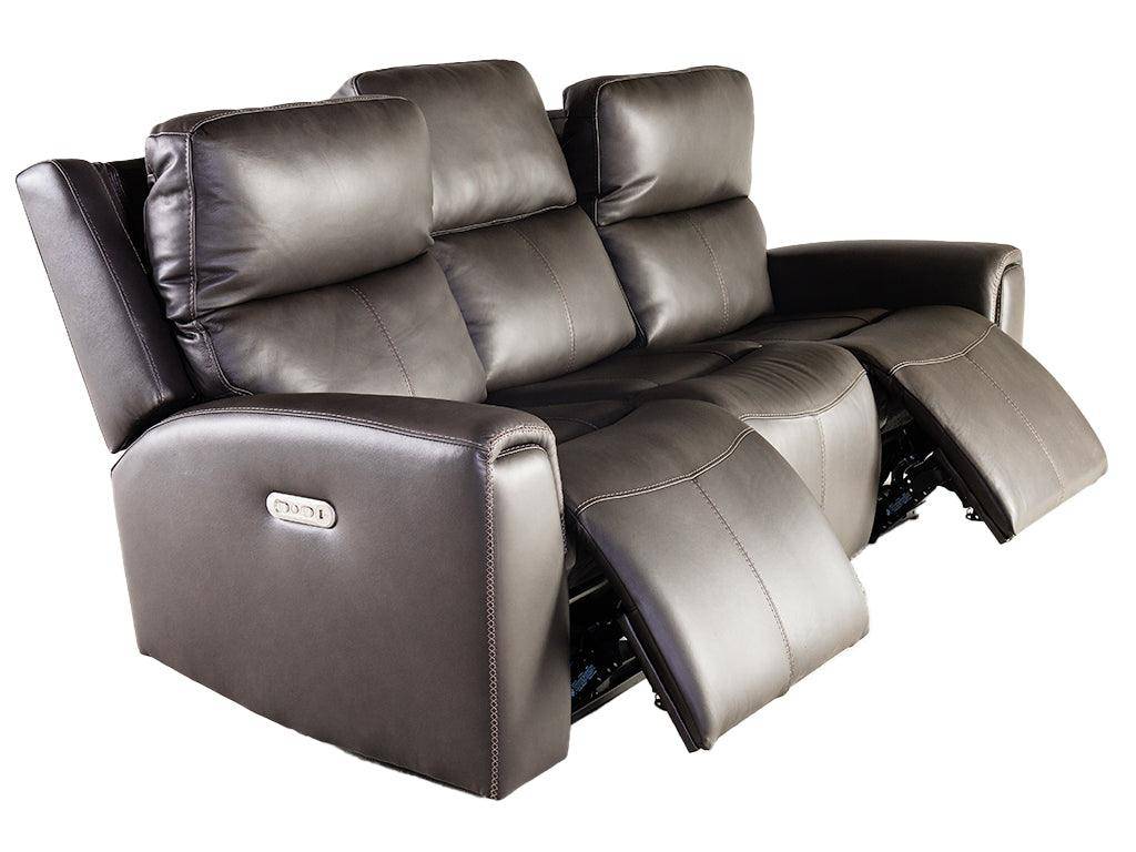 Jarvis Leather Reclining Sofa with Power Headrests - Retreat Home Furniture