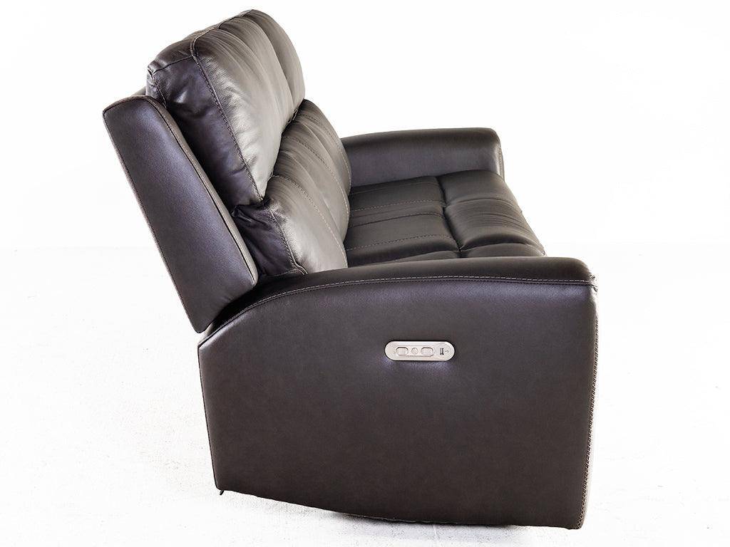 Jarvis Leather Reclining Sofa with Power Headrests - Retreat Home Furniture