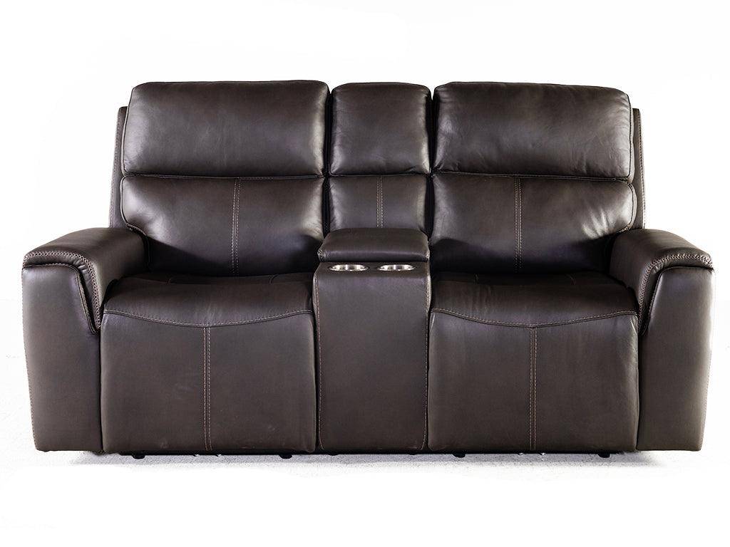 Jarvis Power Reclining Loveseat with Console & Power Headrests - Retreat Home Furniture