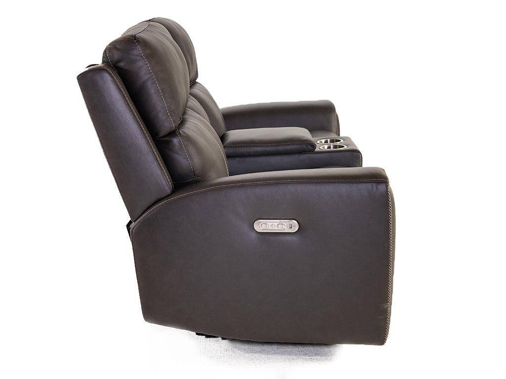 Jarvis Power Reclining Loveseat with Console & Power Headrests - Retreat Home Furniture