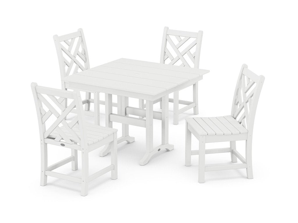 Chippendale Side Chair 5-Piece Farmhouse Dining Set Photo