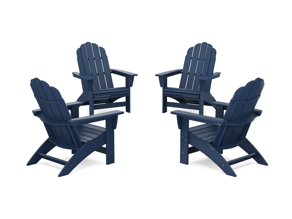 4-Piece Vineyard Grand Adirondack Chair Conversation Set Photo