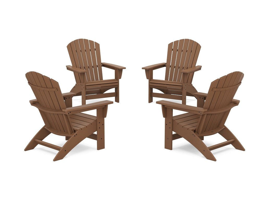 4-Piece Nautical Grand Adirondack Chair Conversation Set Photo