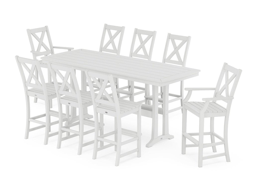 Braxton 9-Piece Bar Set with Trestle Legs Photo