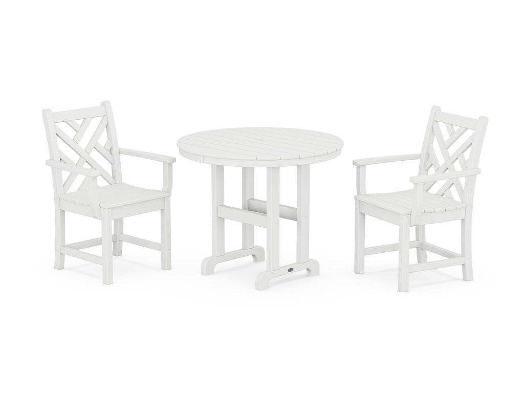 Chippendale 3-Piece Round Dining Set Photo