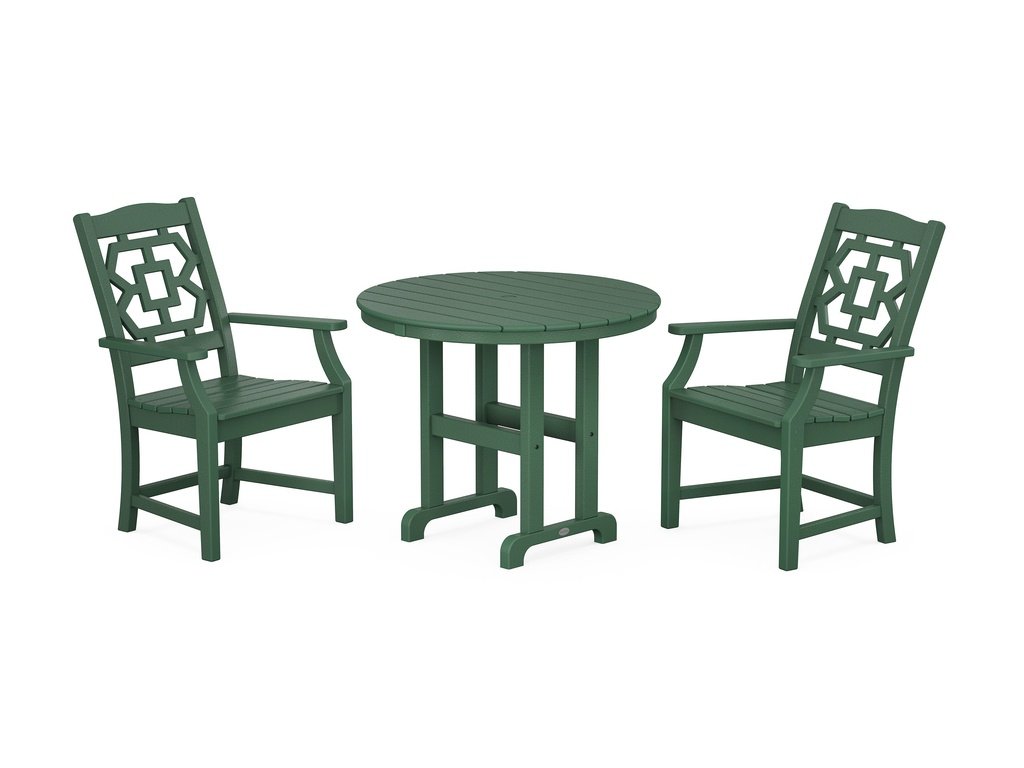 Chinoiserie 3-Piece Farmhouse Dining Set Photo