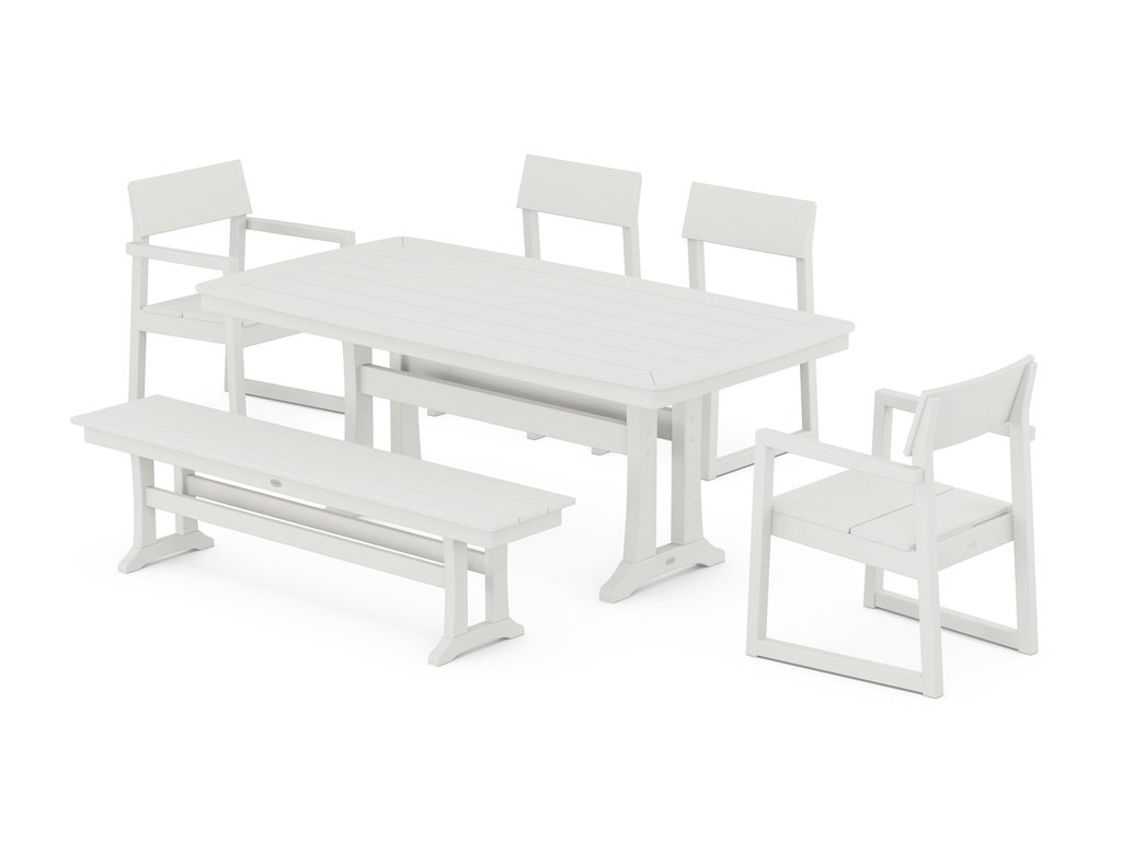 EDGE 6-Piece Dining Set with Trestle Legs Photo