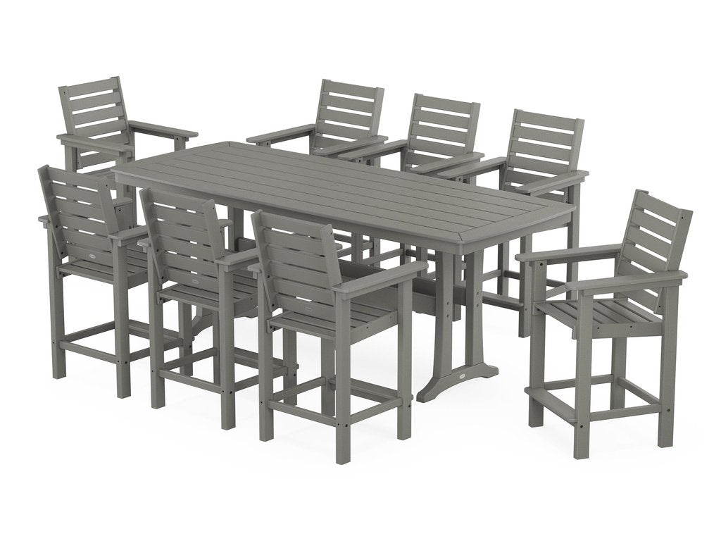 Captain 9-Piece Counter Set with Trestle Legs Photo