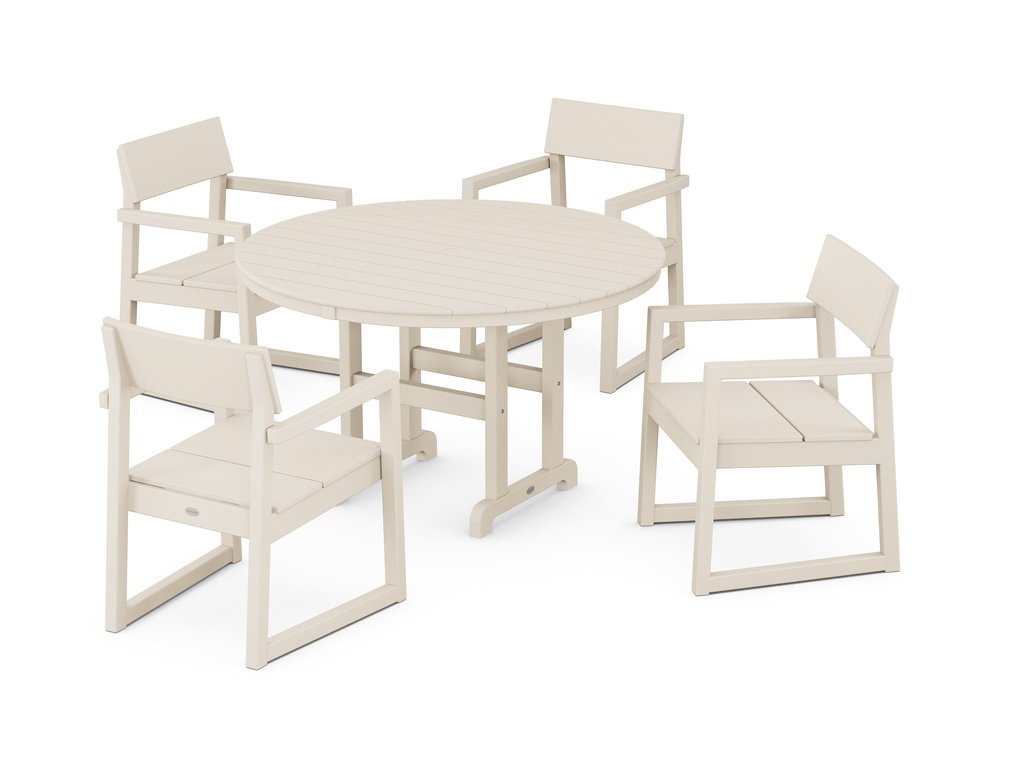 EDGE 5-Piece Round Farmhouse Dining Set Photo