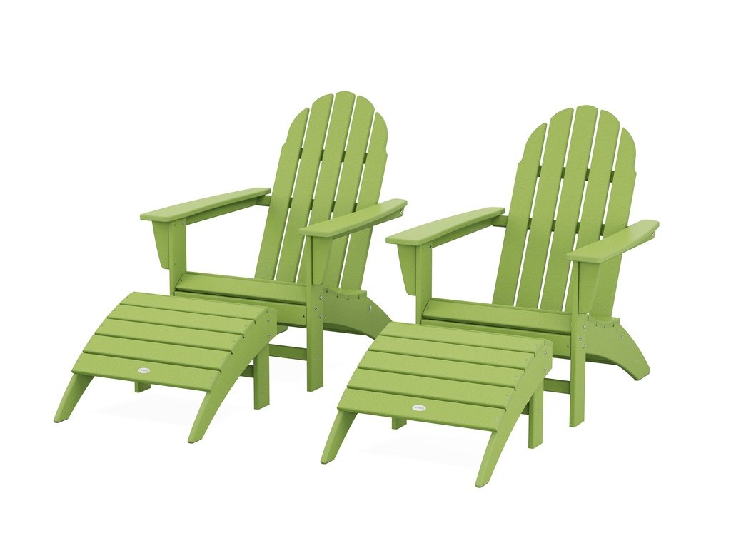 Vineyard Adirondack Chair 4-Piece Set with Ottomans Photo