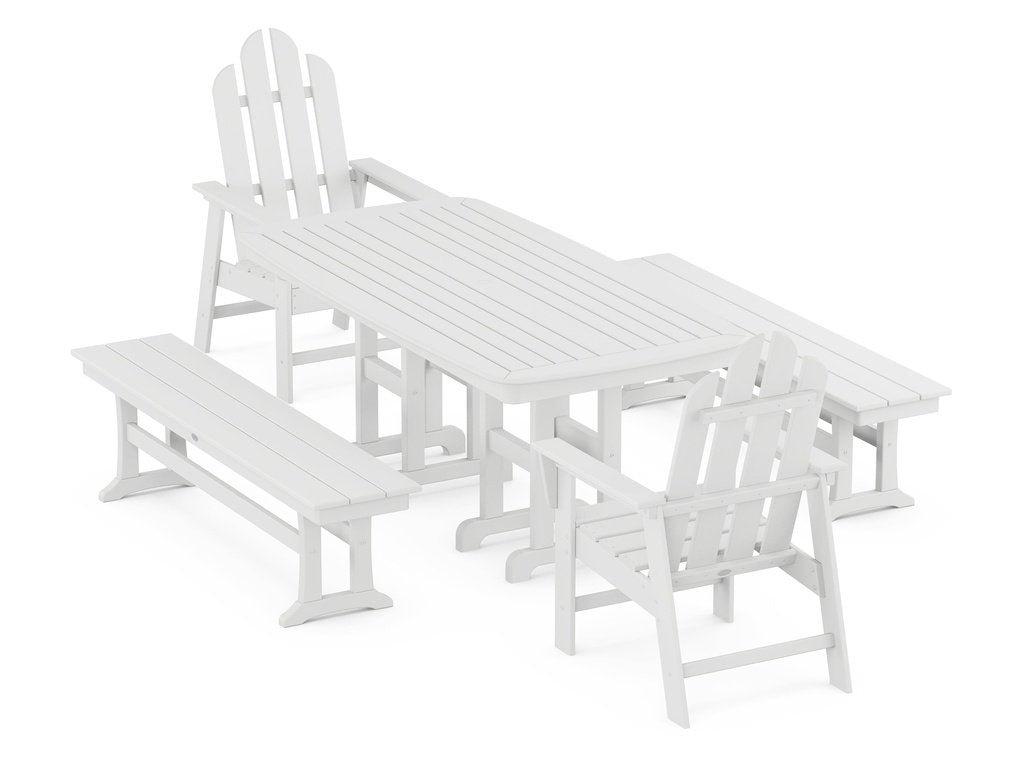 Long Island 5-Piece Dining Set with Benches Photo