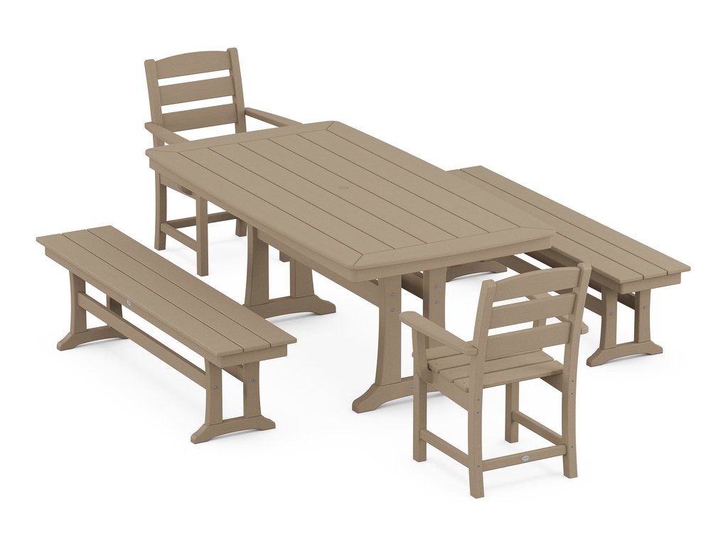 Lakeside 5-Piece Dining Set with Trestle Legs Photo