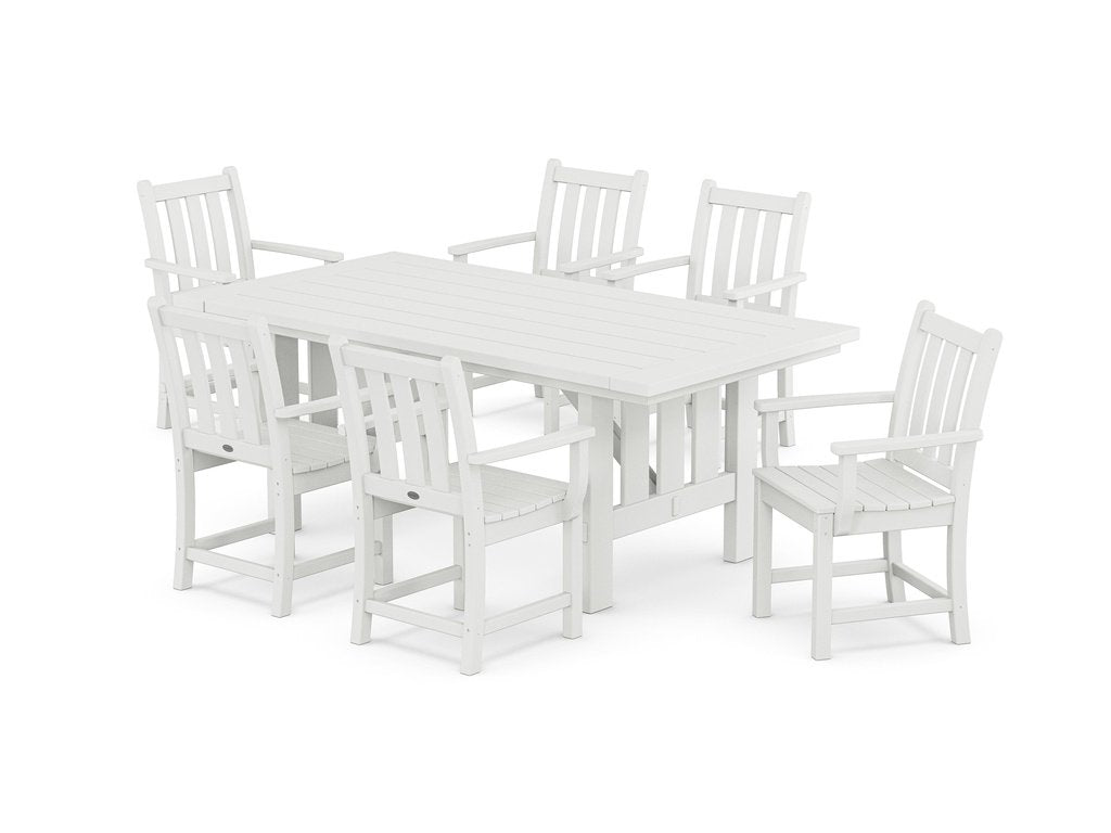 Traditional Garden Arm Chair 7-Piece Mission Dining Set Photo