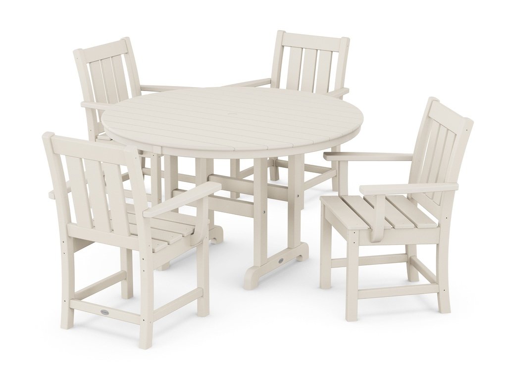 Oxford 5-Piece Round Farmhouse Dining Set Photo