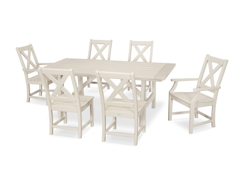 Braxton 7-Piece Rustic Farmhouse Dining Set Photo