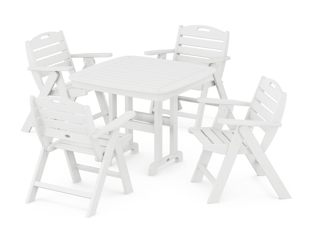 Nautical Folding Lowback Chair 5-Piece Dining Set Photo