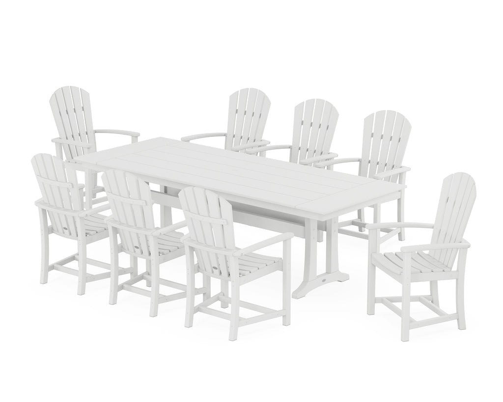 Palm Coast 9-Piece Farmhouse Dining Set with Trestle Legs Photo