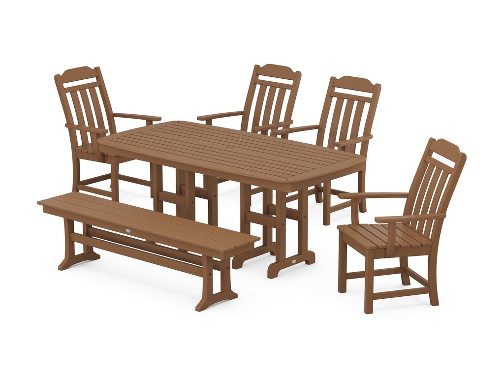 Country Living 6-Piece Dining Set with Bench Photo