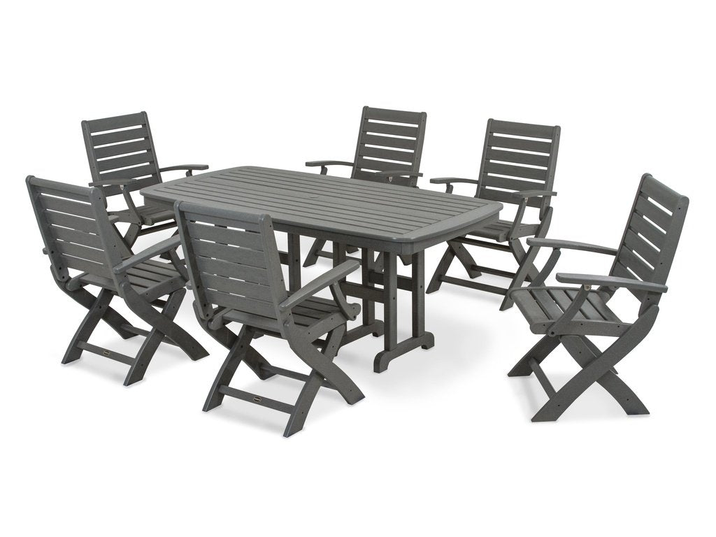 Signature Folding Chair 7-Piece Dining Set Photo