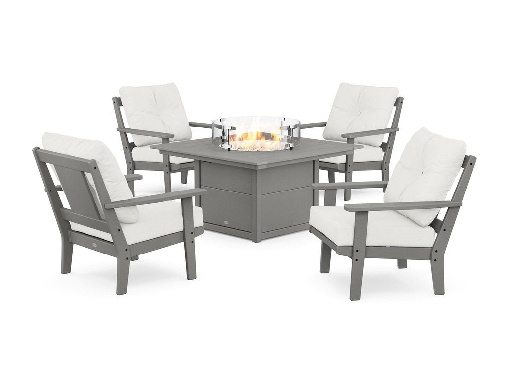 Prairie 5-Piece Deep Seating Set with Fire Pit Table Photo