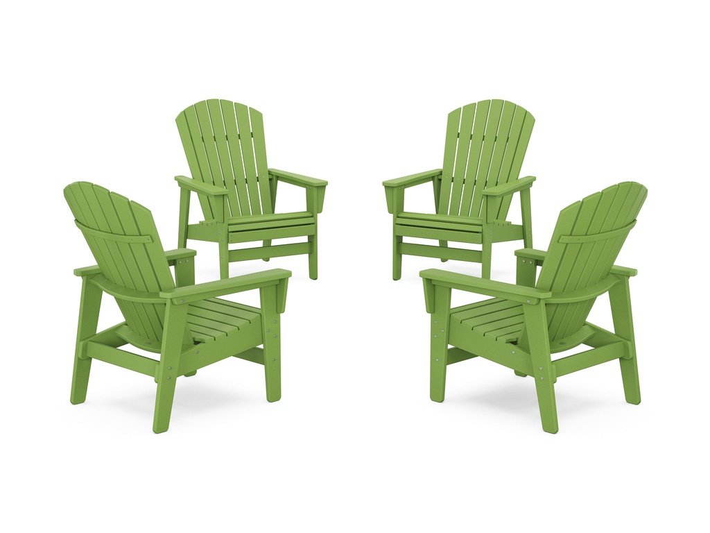 4-Piece Nautical Grand Upright Adirondack Chair Conversation Set Photo