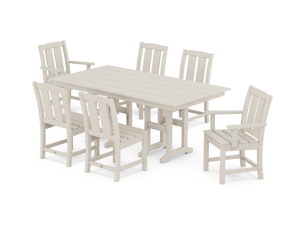 Mission 7-Piece Farmhouse Dining Set Photo