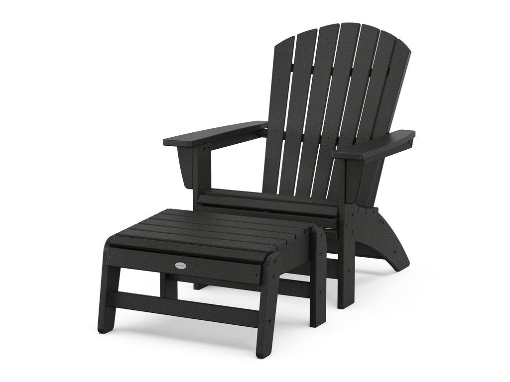 Nautical Grand Adirondack Chair with Ottoman Photo