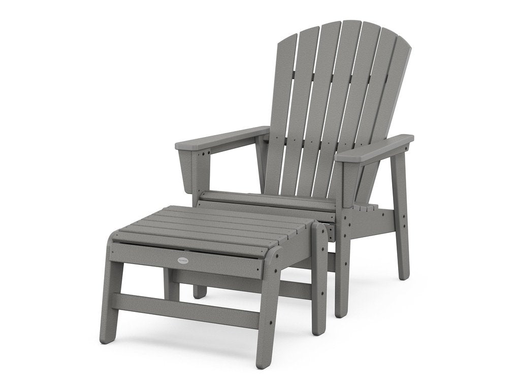 Nautical Grand Upright Adirondack Chair with Ottoman Photo