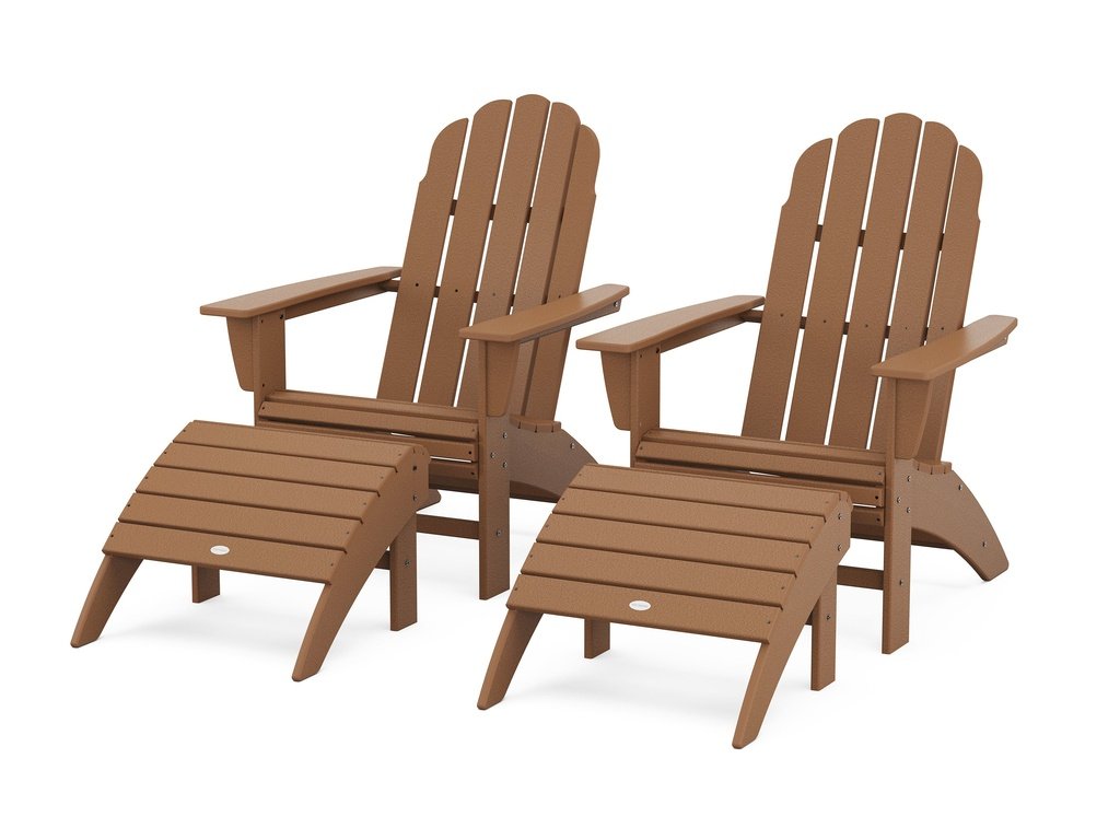 Vineyard Curveback Adirondack Chair 4-Piece Set with Ottomans Photo