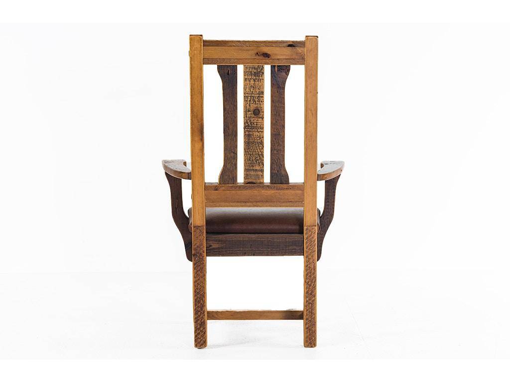 Stony Brooke Dining Arm Chair, Leather Seat