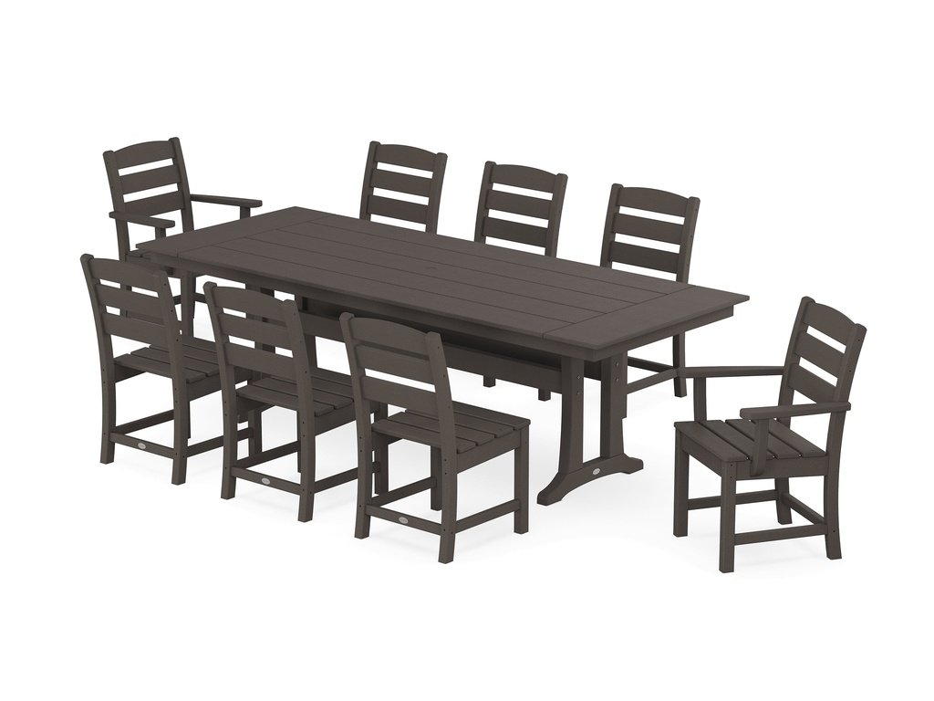 Lakeside 9-Piece Farmhouse Dining Set with Trestle Legs Photo