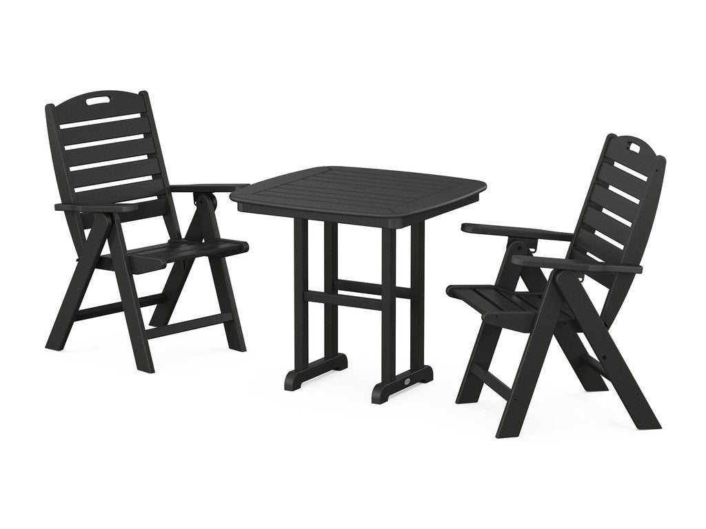 Nautical Folding Highback Chair 3-Piece Dining Set Photo