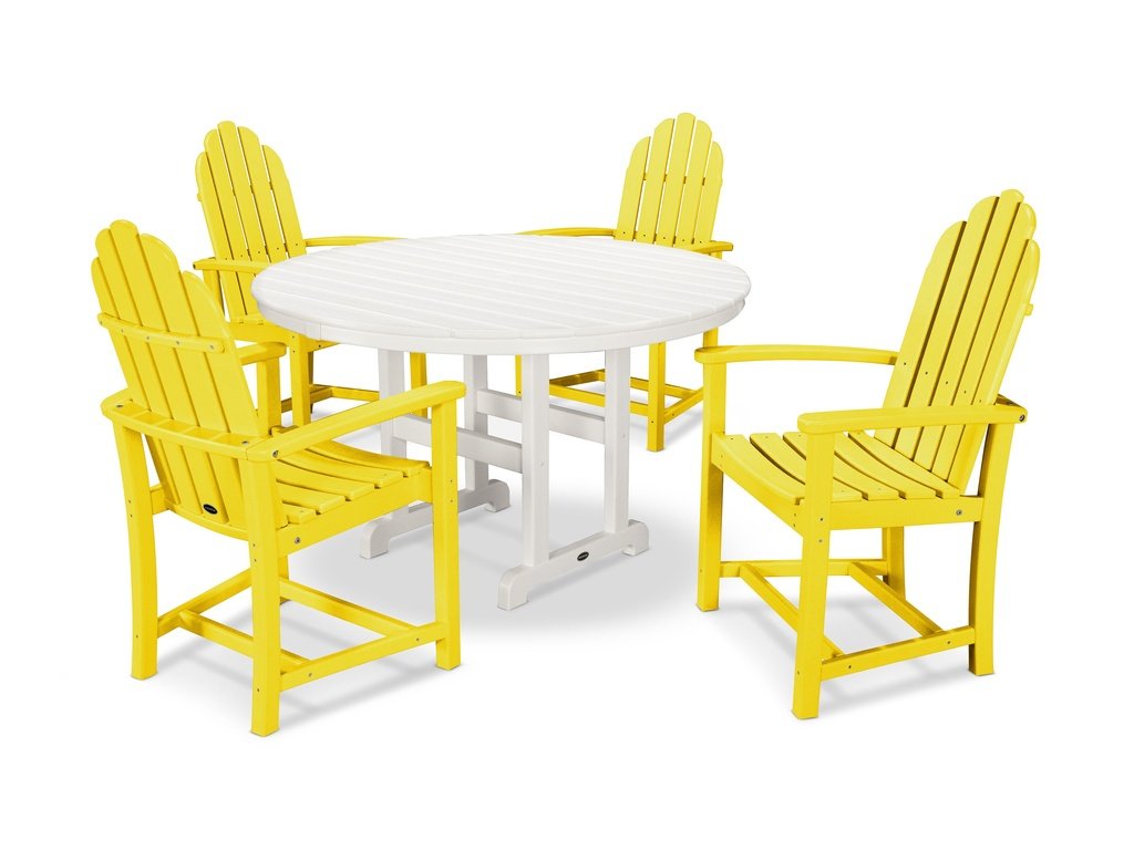 Classic Adirondack 5-Piece Round Farmhouse Dining Set Photo