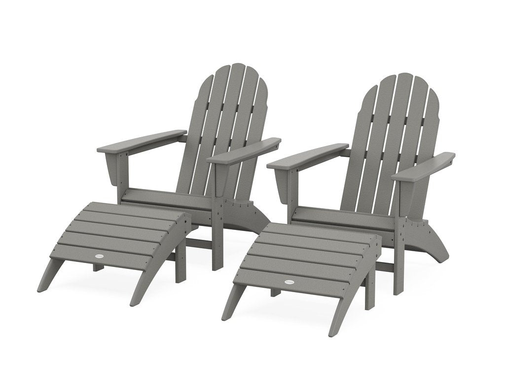 Vineyard Adirondack Chair 4-Piece Set with Ottomans Photo