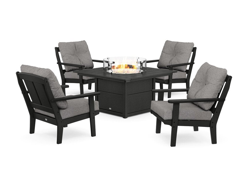 Mission 5-Piece Deep Seating Set with Fire Pit Table Photo