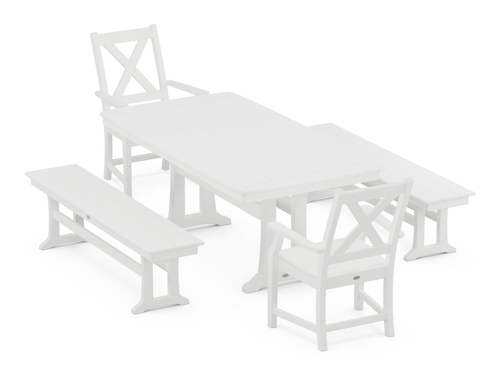 Braxton 5-Piece Dining Set with Trestle Legs Photo