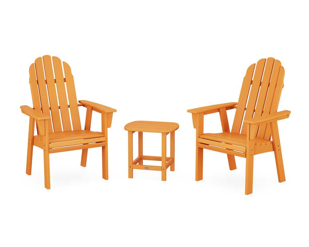 Vineyard 3-Piece Curveback Upright Adirondack Chair Set Photo