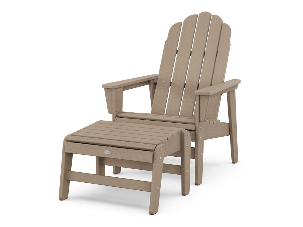 Vineyard Grand Upright Adirondack Chair with Ottoman Photo