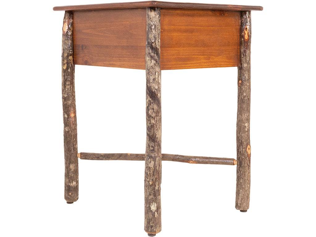 Nightstand - Natural Bark Pine Top Rhf